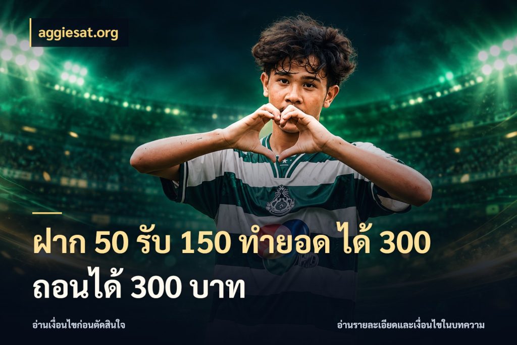 ฝาก 50 รับ 150 ทํายอด ได้ 300 ถอนได้ 300 บาท รูปแบบโบนัสกับสิทธิ์ของสายเกม กับ aggiesat.org