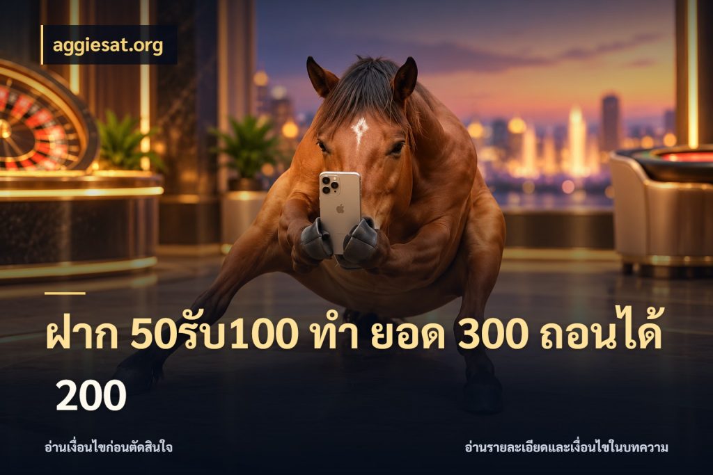 ฝาก 50รับ100 ทํา ยอด 300 ถอนได้ 200 ยอดฝากและยอดรับในมุมของคนชอบลุ้น กับ aggiesat.org