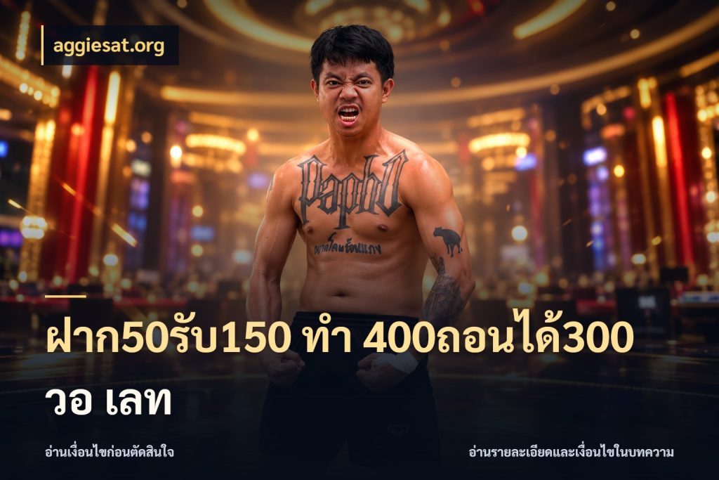 ฝาก50รับ150 ทํา 400ถอนได้300 วอ เลท aggiesat.org จับประเด็นยอดรับก่อนเลือกความสนุก