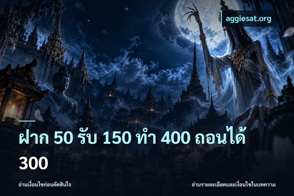 ฝาก 50 รับ 150 ทํา 400 ถอนได้ 300