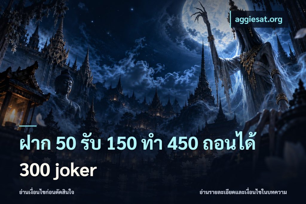 ฝาก 50 รับ 150 ทํา 450 ถอนได้ 300 joker