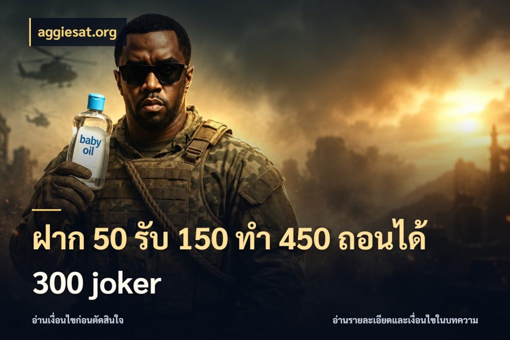 ฝาก 50 รับ 150 ทํา 450 ถอนได้ 300 joker สีสันของโปรฝากและยอดรับ ในมุม aggiesat.org
