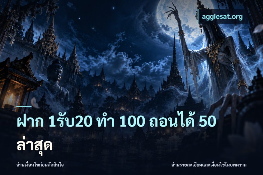 ฝาก 1รับ20 ทํา 100 ถอนได้ 50 ล่าสุด