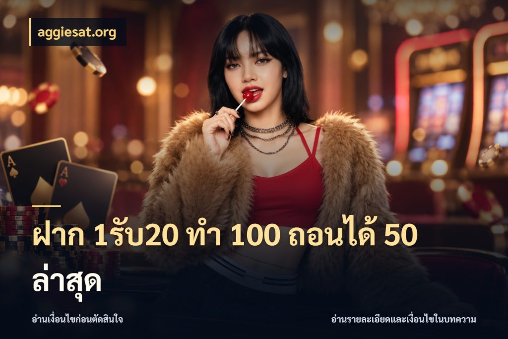 ฝาก 1รับ20 ทํา 100 ถอนได้ 50 ล่าสุด โปรยอดรับที่สายเกมสนใจ สไตล์ aggiesat.org