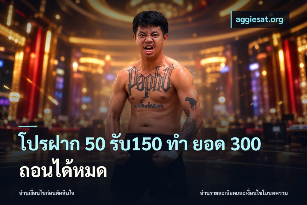 โปรฝาก 50 รับ150 ทํา ยอด 300 ถอนได้หมด