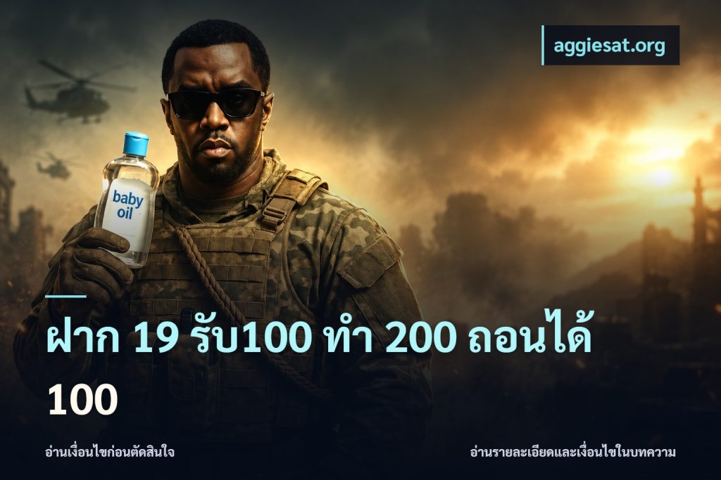 ฝาก 19 รับ100 ทำ 200 ถอนได้ 100