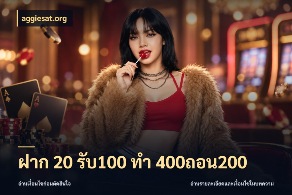ฝาก 20 รับ100 ทํา 400ถอน200 aggiesat.org เครดิตกับรูปแบบโปรที่ตรงใจ