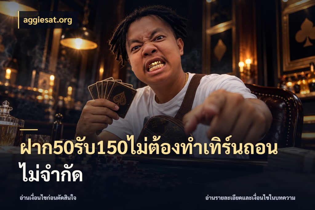 ฝาก50รับ150ไม่ต้องทําเทิร์นถอนไม่จํากัด aggiesat.org จับประเด็นยอดรับก่อนเลือกความสนุก