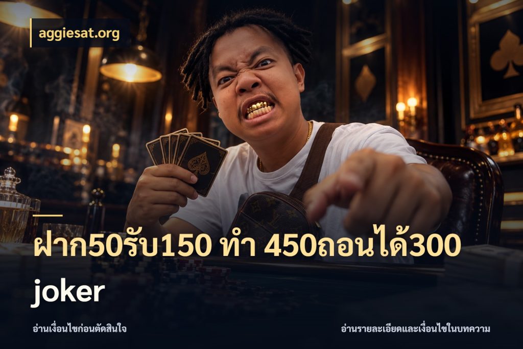 ฝาก50รับ150 ทํา 450ถอนได้300 joker จุดเด่นของเครดิตที่คนชอบเกมอยากรู้ กับ aggiesat.org