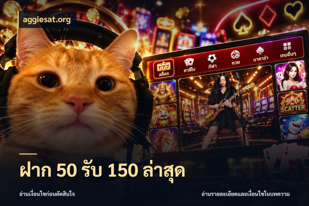 ฝาก 50 รับ 150 ล่าสุด เปิดมุมโปรให้เข้ากับเกมแนวโปรด สไตล์ aggiesat.org