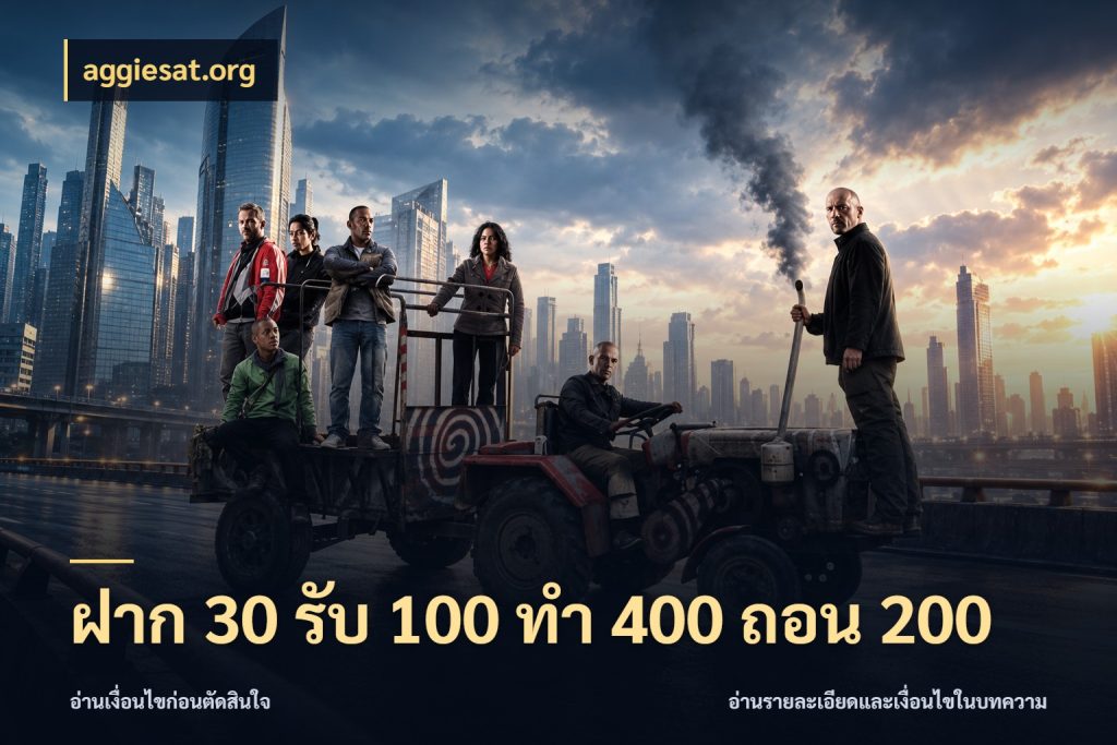 ฝาก 30 รับ 100 ทํา 400 ถอน 200 เครดิตกับรูปแบบโปรที่ตรงใจ ในมุม aggiesat.org