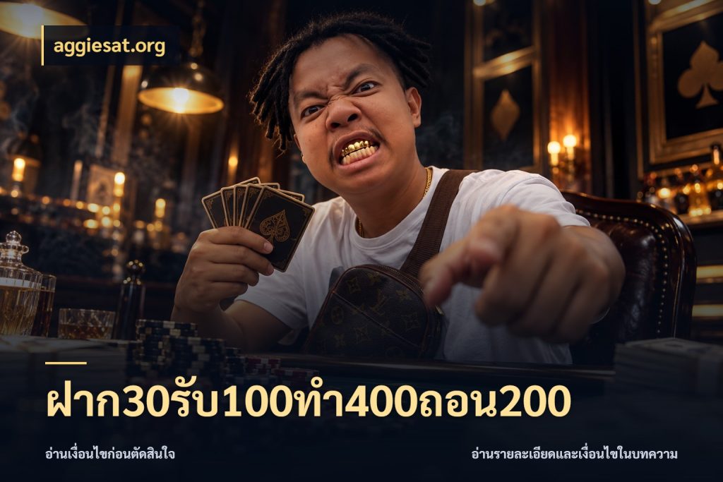 ฝาก30รับ100ทํา400ถอน200 ยอดฝากและยอดรับในมุมของคนชอบลุ้น ในมุม aggiesat.org
