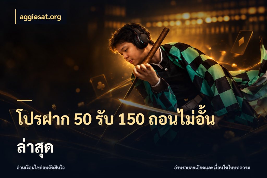 โปรฝาก 50 รับ 150 ถอนไม่อั้นล่าสุด รูปแบบโบนัสกับสิทธิ์ของสายเกม สไตล์ aggiesat.org
