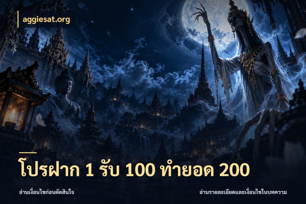 โปรฝาก 1 รับ 100 ทำยอด 200 เครดิตกับรูปแบบโปรที่ตรงใจ ในมุม aggiesat.org