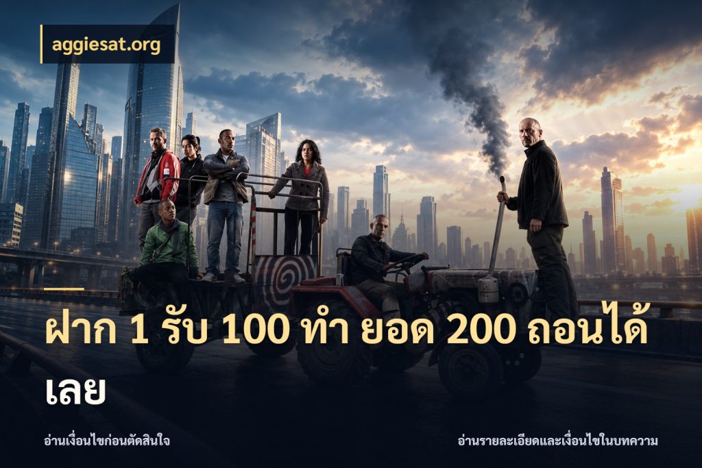 ฝาก 1 รับ 100 ทํา ยอด 200 ถอนได้เลย aggiesat.org สายโบนัสเลือกจังหวะสนุกได้อย่างไร