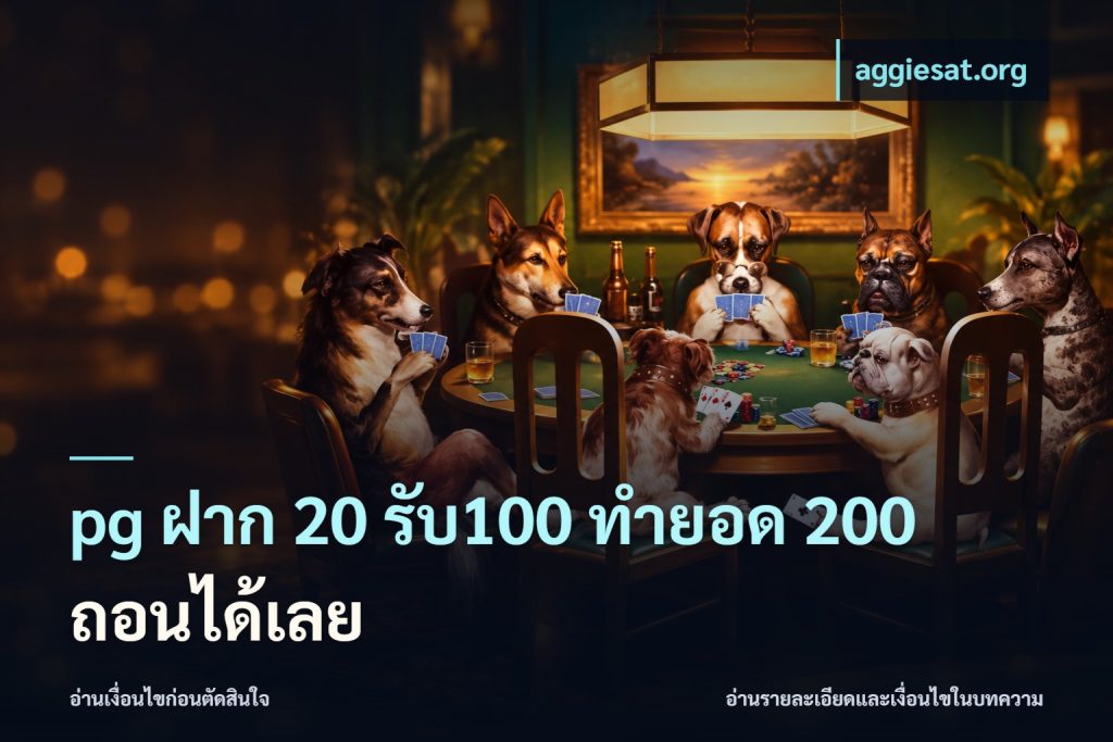 pg ฝาก 20 รับ100 ทำยอด 200 ถอนได้เลย
