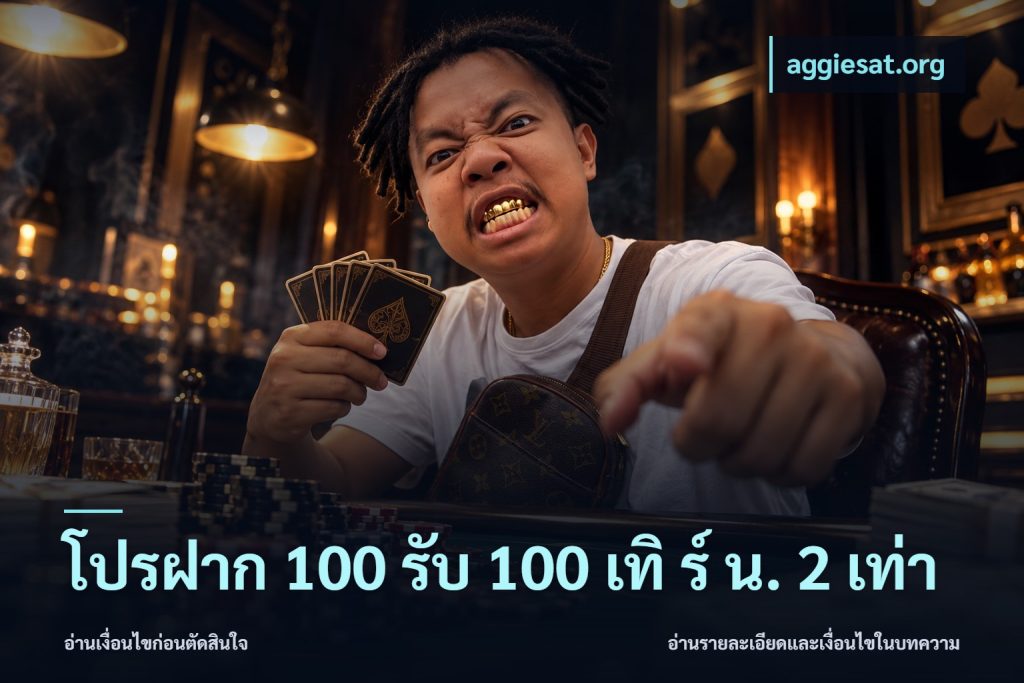โปรฝาก 100 รับ 100 เทิ ร์ น. 2 เท่า