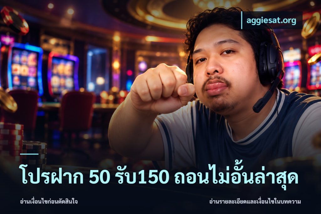 โปรฝาก 50 รับ150 ถอนไม่อั้นล่าสุด