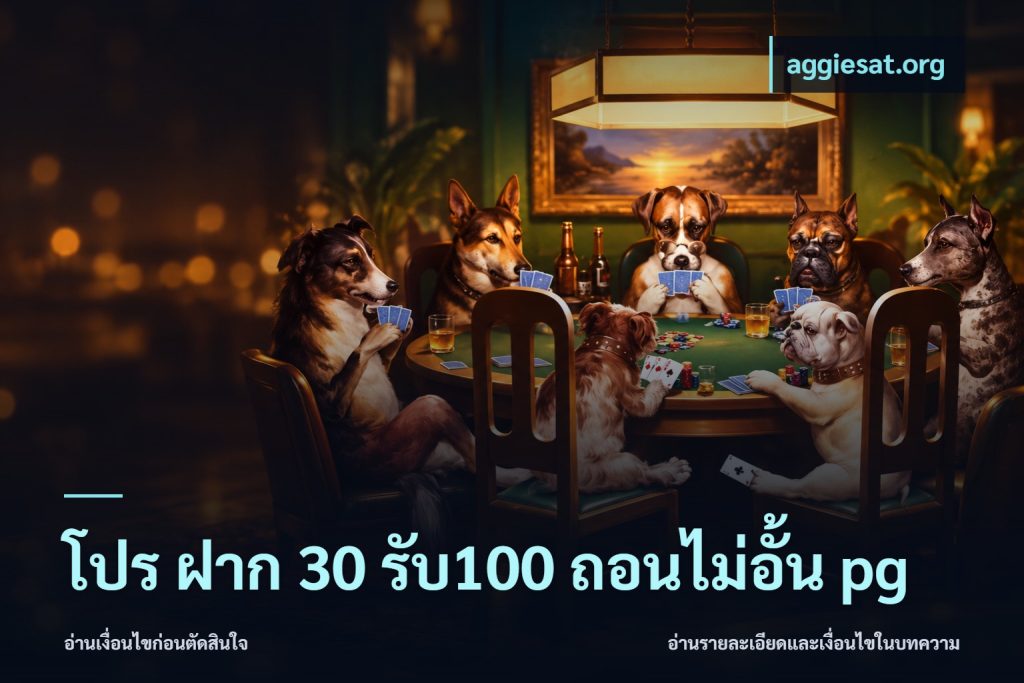 โปร ฝาก 30 รับ100 ถอนไม่อั้น pg