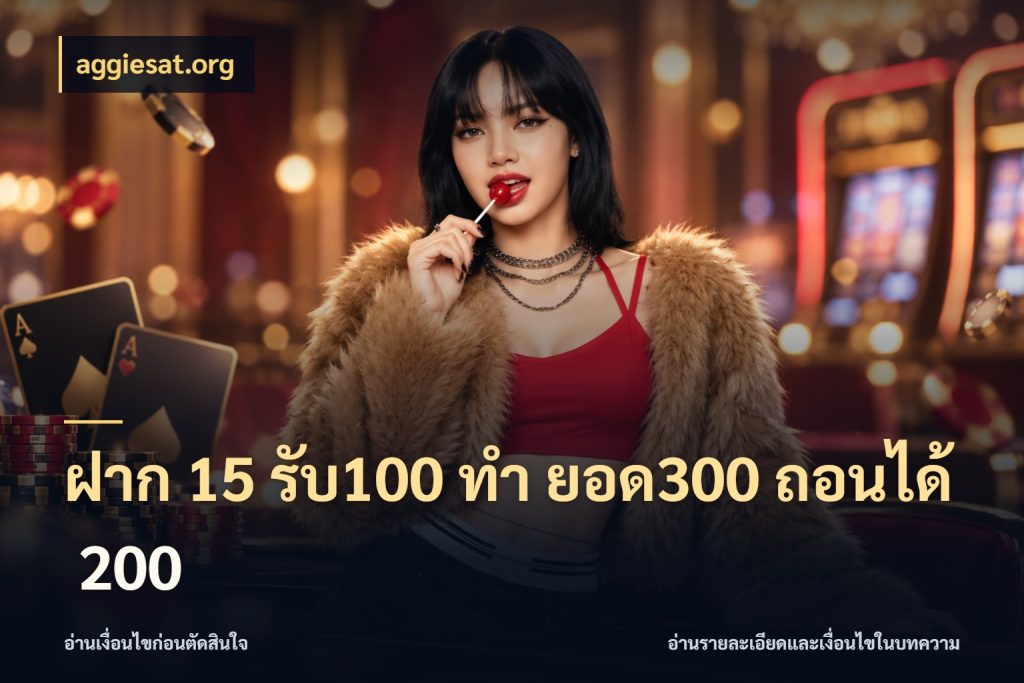 ฝาก 15 รับ100 ทํา ยอด300 ถอนได้ 200 aggiesat.org สนุกกับตัวเลือกโปรในสไตล์ของคุณ