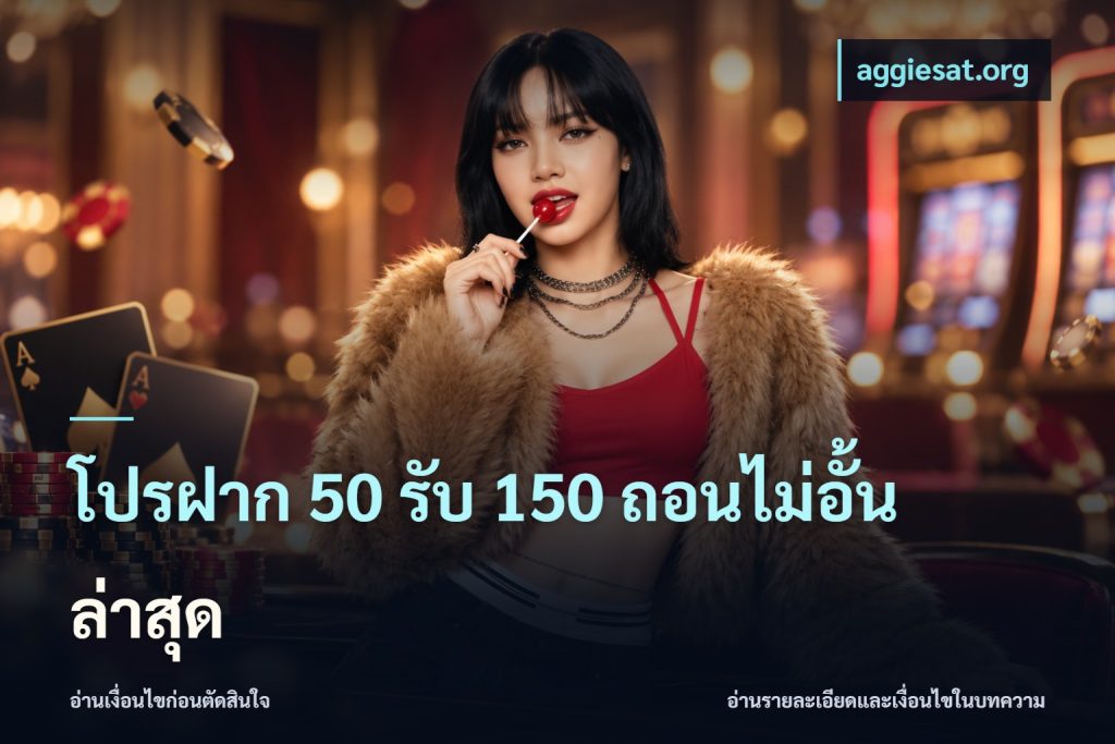 โปรฝาก 50 รับ 150 ถอนไม่อั้น ล่าสุด