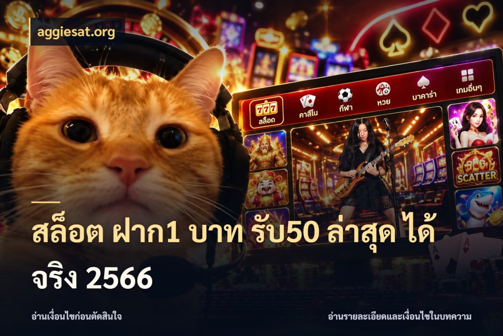 สล็อต ฝาก1 บาท รับ50 ล่าสุด ได้ จริง 2566 aggiesat.org สีสันของโปรฝากและยอดรับ