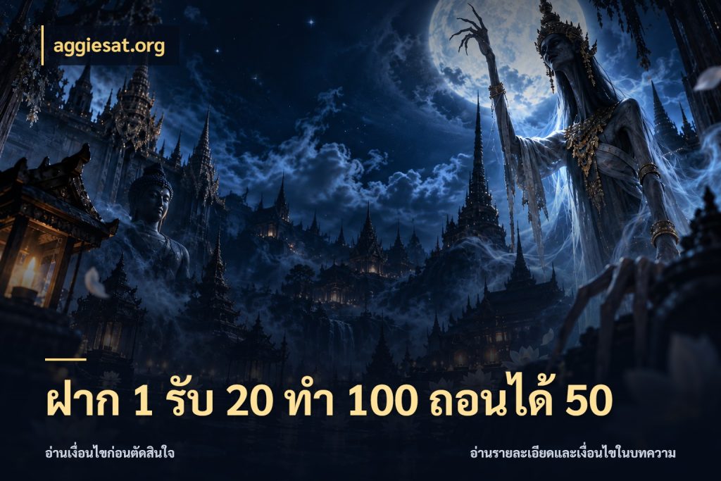 ฝาก 1 รับ 20 ทำ 100 ถอนได้ 50 โปรยอดรับที่สายเกมสนใจ สไตล์ aggiesat.org