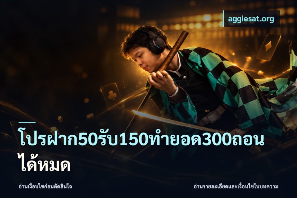 โปรฝาก50รับ150ทํายอด300ถอนได้หมด