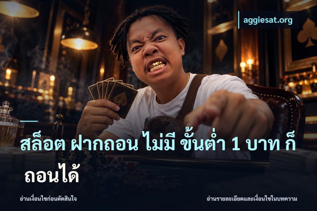 สล็อต ฝากถอน ไม่มี ขั้นต่ำ 1 บาท ก็ ถอนได้
