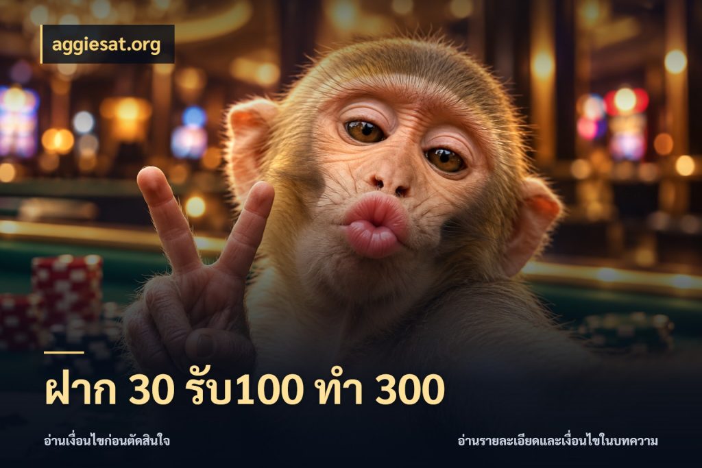 ฝาก 30 รับ100 ทำ 300 โปรยอดรับที่สายเกมสนใจ สไตล์ aggiesat.org