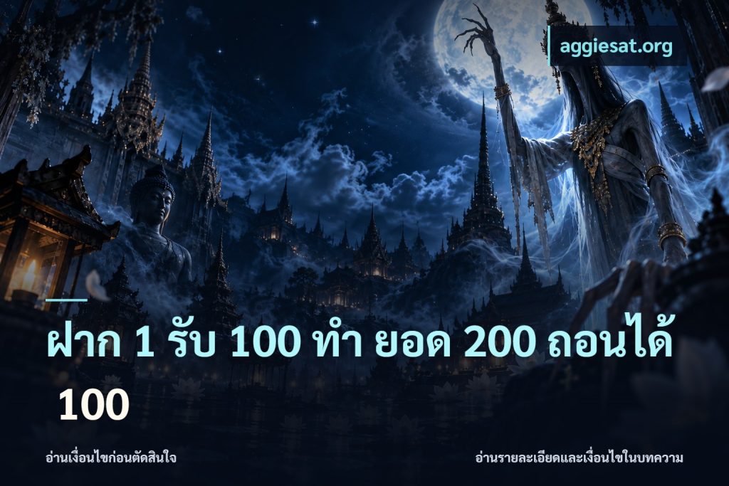 ฝาก 1 รับ 100 ทํา ยอด 200 ถอนได้ 100