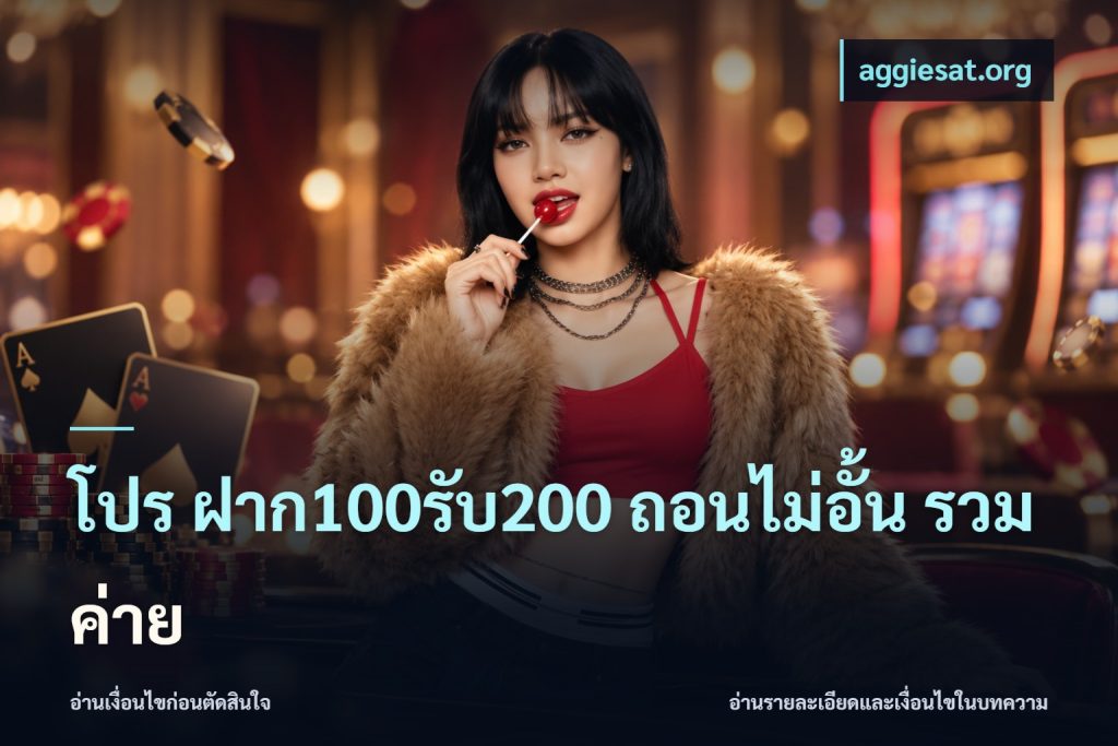โปร ฝาก100รับ200 ถอนไม่อั้น รวมค่าย