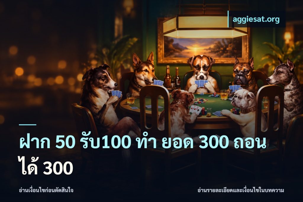 ฝาก 50 รับ100 ทํา ยอด 300 ถอนได้ 300