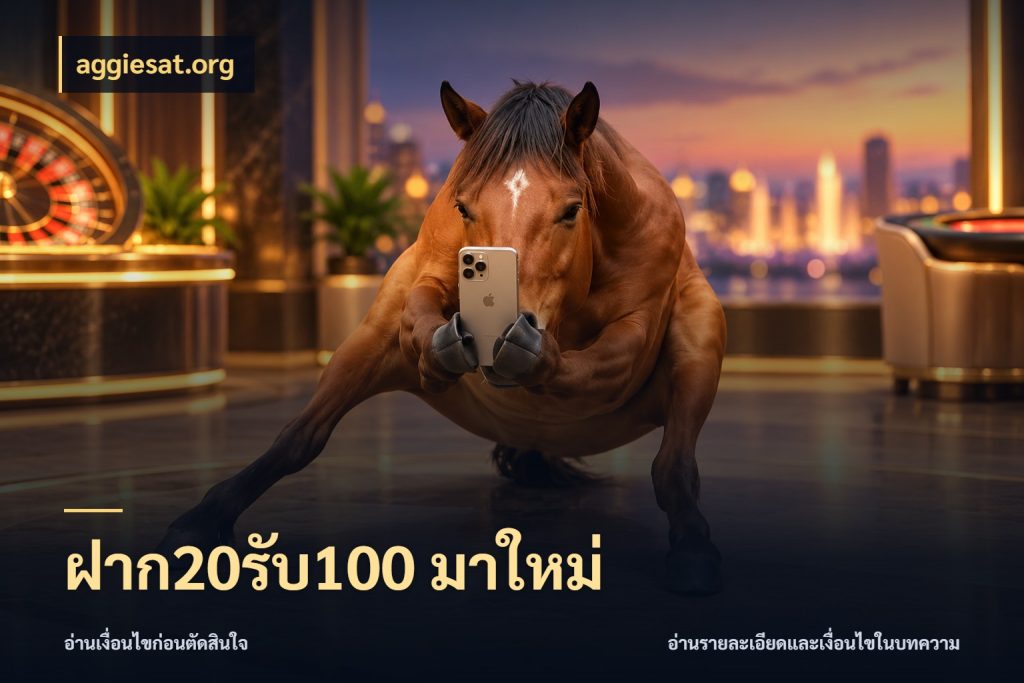ฝาก20รับ100 มาใหม่ เครดิตกับรูปแบบโปรที่ตรงใจ ในมุม aggiesat.org
