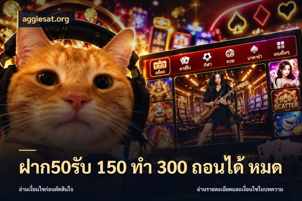 ฝาก50รับ 150 ทำ 300 ถอนได้ หมด สีสันของโปรฝากและยอดรับ ในมุม aggiesat.org