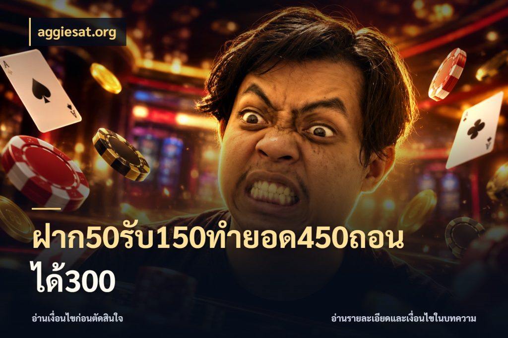 ฝาก50รับ150ทำยอด450ถอนได้300 เปิดมุมโปรให้เข้ากับเกมแนวโปรด สไตล์ aggiesat.org