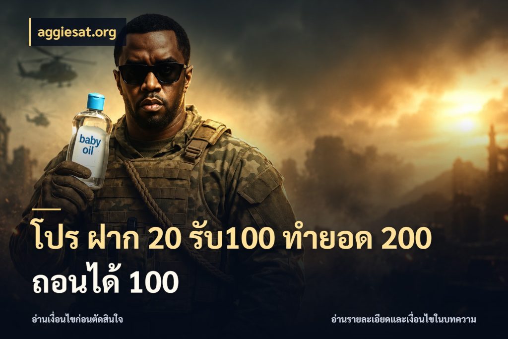โปร ฝาก 20 รับ100 ทำยอด 200 ถอนได้ 100 สายโบนัสเลือกจังหวะสนุกได้อย่างไร ในมุม aggiesat.org