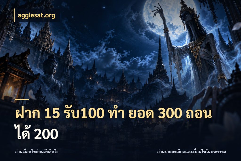 ฝาก 15 รับ100 ทํา ยอด 300 ถอนได้ 200 ยอดฝากและยอดรับในมุมของคนชอบลุ้น ในมุม aggiesat.org
