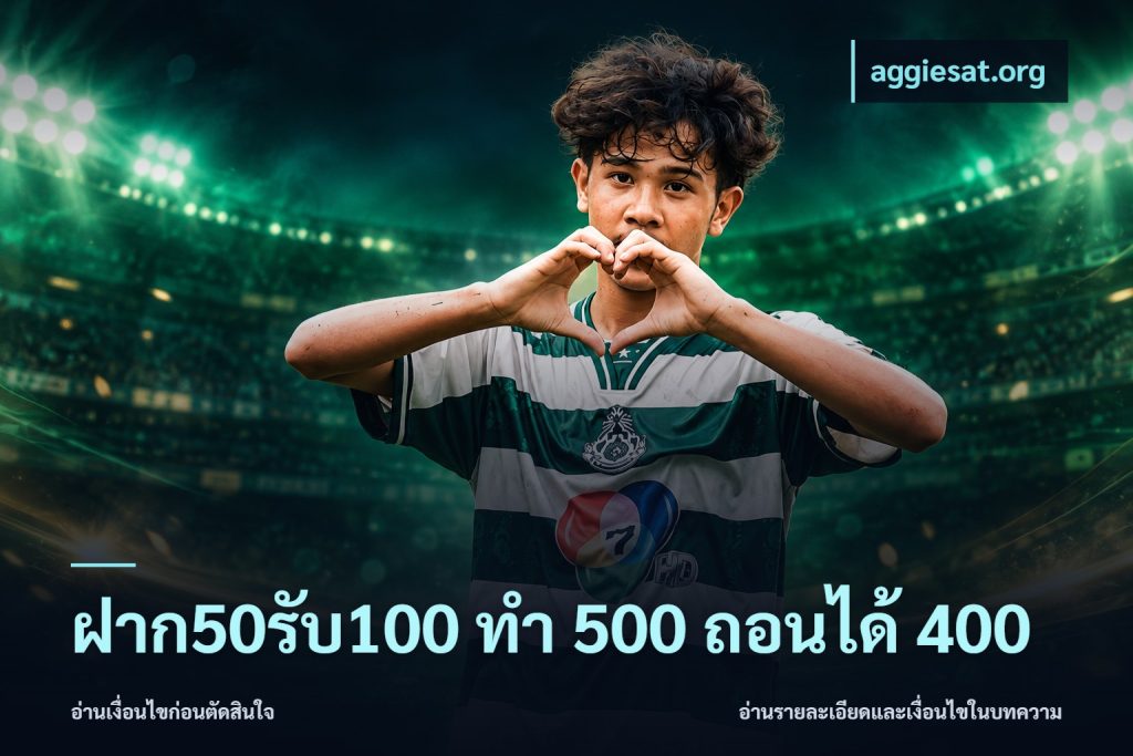 ฝาก50รับ100 ทํา 500 ถอนได้ 400