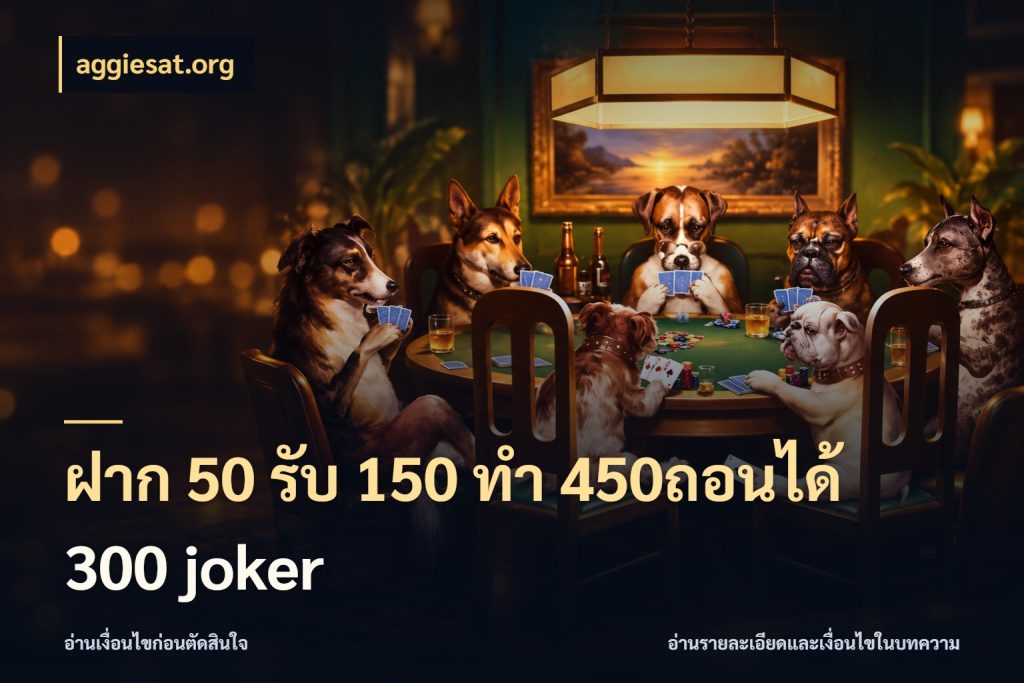 ฝาก 50 รับ 150 ทํา 450ถอนได้ 300 joker รูปแบบโบนัสกับสิทธิ์ของสายเกม ในมุม aggiesat.org