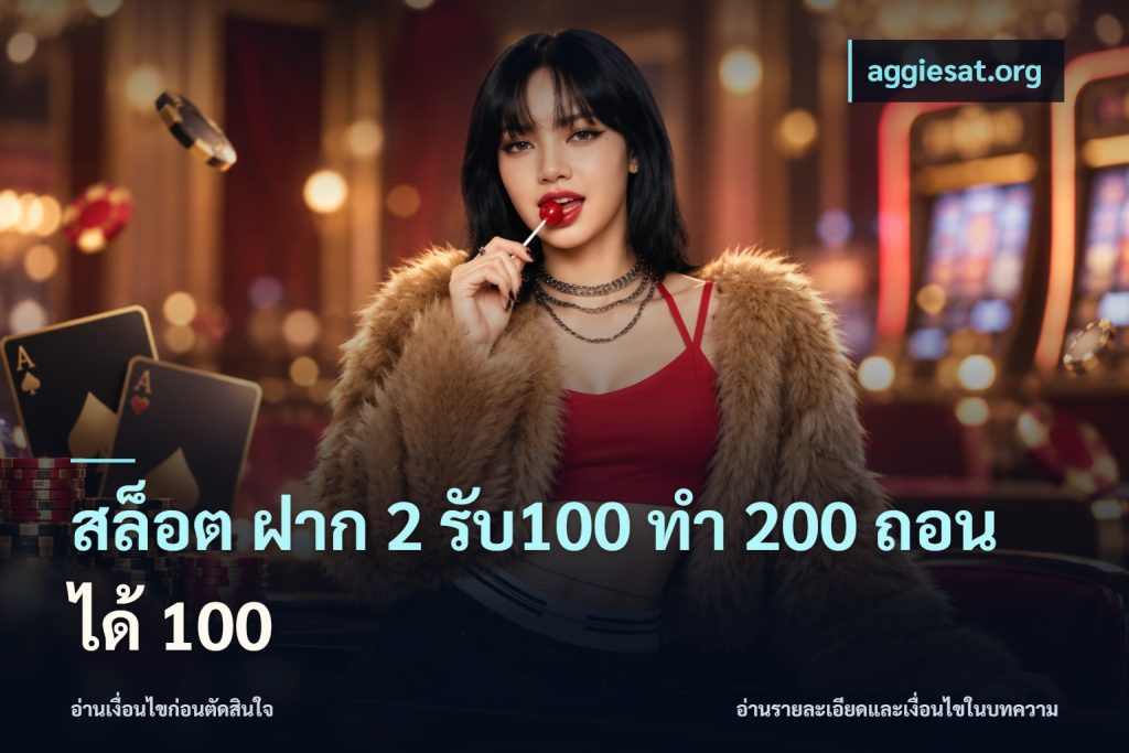 สล็อต ฝาก 2 รับ100 ทํา 200 ถอนได้ 100
