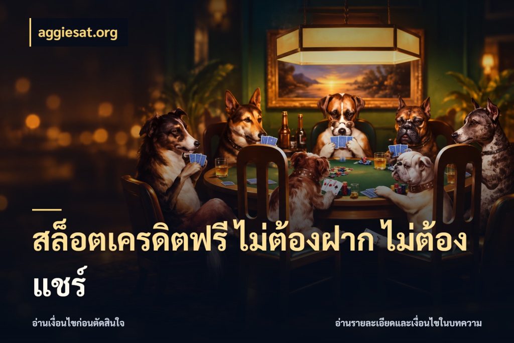 สล็อตเครดิตฟรี ไม่ต้องฝาก ไม่ต้องแชร์ aggiesat.org สีสันของเครดิตฟรีและเกมแนวที่ชอบ